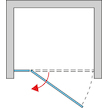 Jednokřídlé dveře s pevnou stěnou v rovině s vyrovnávacím profilem
