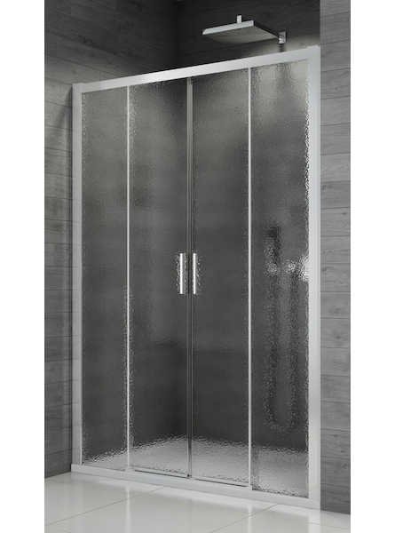 Dvoudílné bezbariérové posuvné dveře s 2 pevnými stěnami 160 cm