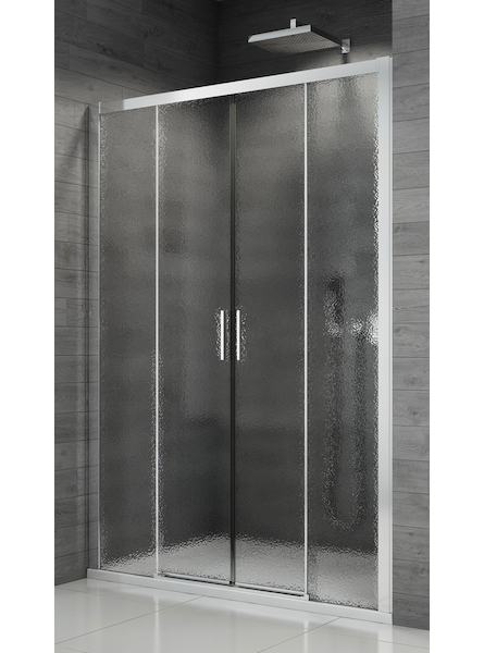 Dvoudílné bezbariérové posuvné dveře s 2 pevnými stěnami 160 cm