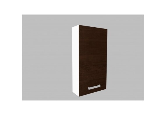 Horní skříňka KNP07.40 (otevírání pravé) - barva dvířek: wenge, barva korpusu: bílá (pravé provedení)