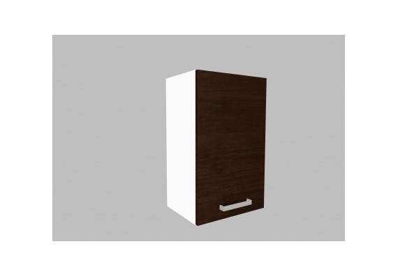Horní skříňka KNP7.40 (otevírání levé) - barva dvířek: wenge, barva korpusu: bílá (levé provedení)