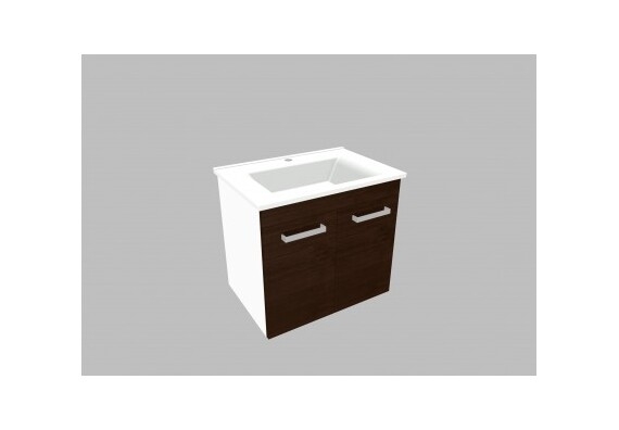 Umyvadlová skříňka KAK55 - barva dvířek: wenge, barva korpusu: bílá
