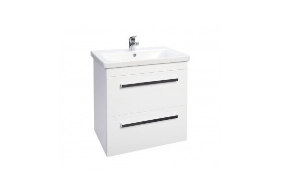 Umyvadlová skříňka KB65 - barva dvířek: bílá, barva korpusu: wenge