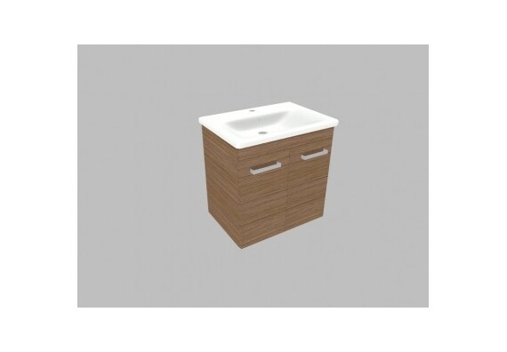 Umyvadlová skříňka KBK65 - barva korpusu: mocca, barva dvířek: mocca