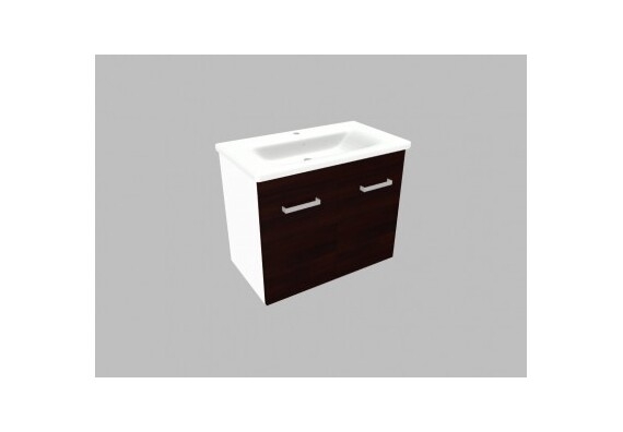 Umyvadlová skříňka KBK80 - barva dvířek: dub černý, barva korpusu: bílá