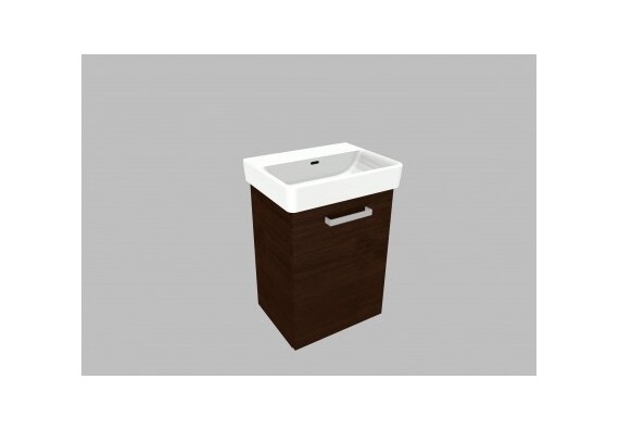 Umyvadlová skříňka  KPSK45 (otevírání pravé) - barva dvířek: wenge, barva korpusu: wenge (pravé provedení)