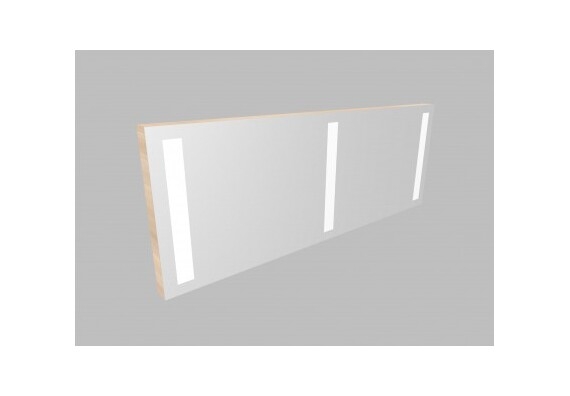 Zrcadlo 2ZLN150 s LED osvětlením - barva korpusu: akazie