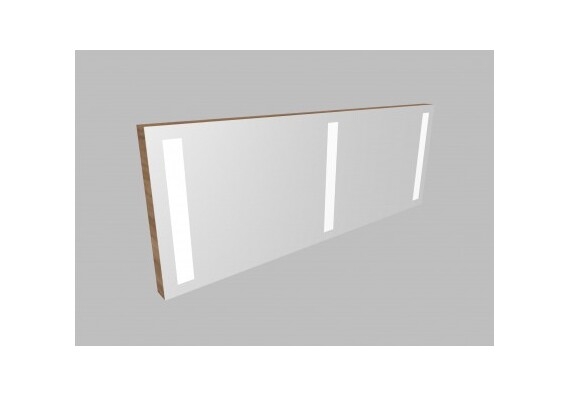 Zrcadlo 2ZLN150 s LED osvětlením - barva korpusu: dub šedý