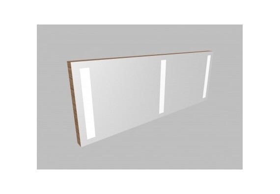 Zrcadlo 2ZLN150 s LED osvětlením - barva korpusu: mocca