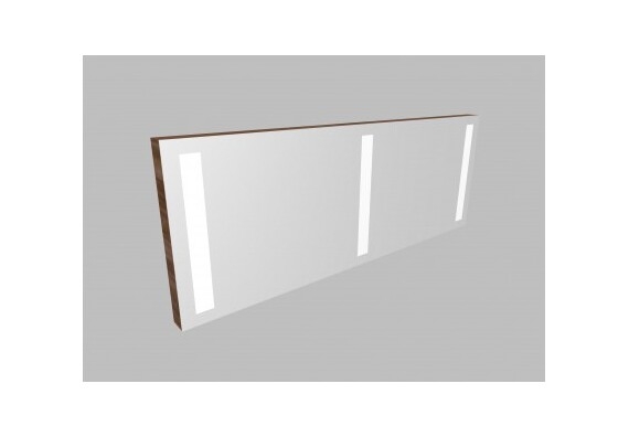 Zrcadlo 2ZLN150 s LED osvětlením - barva korpusu: ořech tabák