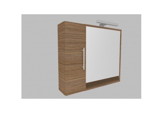 Zrcadlová skříňka Z0102.75 s osvětlením - barva korpusu: mocca, barva dvířek: mocca
