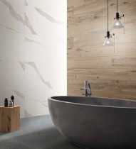 STATUARIO APUANO LUX 60X120 + NEST BEIGE 20X120