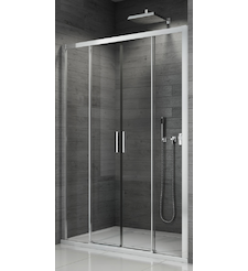 Dvoudílné bezbariérové posuvné dveře s 2 pevnými stěnami 120 cm