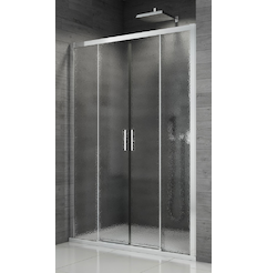 Dvoudílné bezbariérové posuvné dveře s 2 pevnými stěnami 140 cm