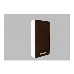 Horní skříňka KNP07.40 (otevírání pravé) - barva dvířek: wenge, barva korpusu: bílá (pravé provedení)
