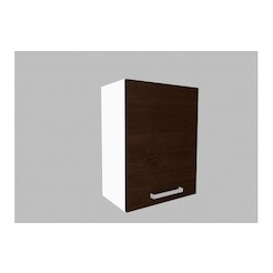 Horní skříňka KNP7.50 (otevírání pravé) - barva dvířek: wenge, barva korpusu: bílá (pravé provedení)