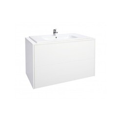 Skříňka PKJ105 se zápustným umyvadlem - barva dvířek: bílá, barva korpusu: wenge