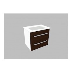 Umyvadlová skříňka 2KA55 - barva dvířek: wenge, barva korpusu: bílá