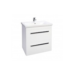 Umyvadlová skříňka KB65 - barva dvířek: bílá, barva korpusu: wenge