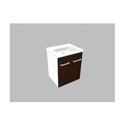 Umyvadlová skříňka KBK55 - barva dvířek: wenge, barva korpusu: bílá