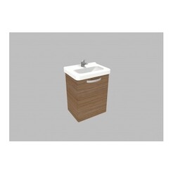 Umyvadlová skříňka KCK45 (otevírání pravé) - barva korpusu: mocca, barva dvířek: mocca (pravé provedení)