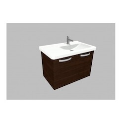 Umyvadlová skříňka KCK75 levá - barva dvířek: wenge, barva korpusu: wenge