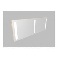 Zrcadlo 2ZLN150 s LED osvětlením - barva korpusu: akazie