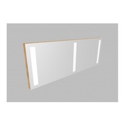 Zrcadlo 2ZLN150 s LED osvětlením - barva korpusu: dub