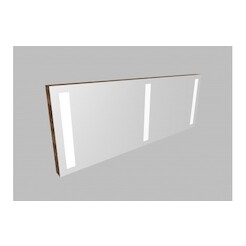 Zrcadlo 2ZLN150 s LED osvětlením - barva korpusu: ořech tabák