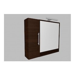Zrcadlová skříňka Z0102.75 s osvětlením - barva dvířek: wenge, barva korpusu: wenge